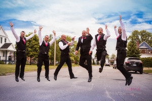 Ontario wedding photography jump